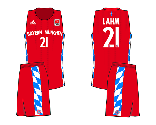 Bayern Bavarian Home If Soccer Teams Had Basketball Jerseys