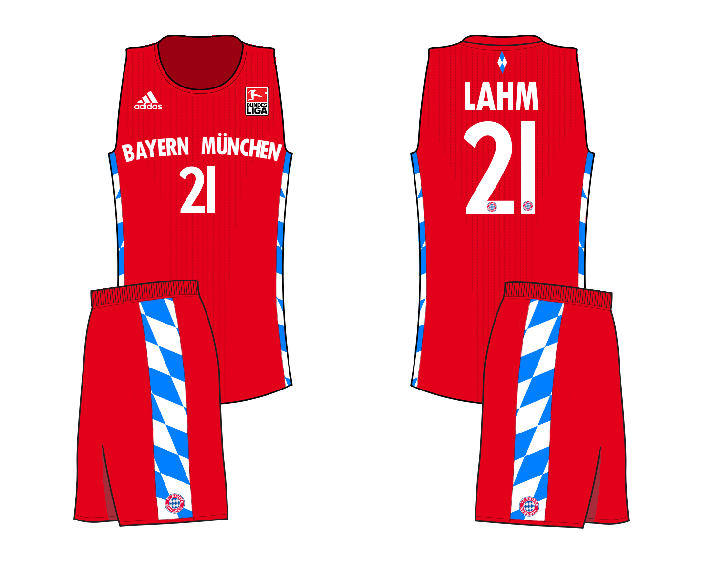 Bayern Bavarian Home If Soccer Teams Had Basketball Jerseys