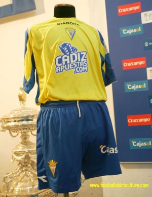 Cadiz 08/09 Diadora home football kit 