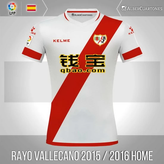 Rayo Vallecano 2015 / 2016 Home Shirt