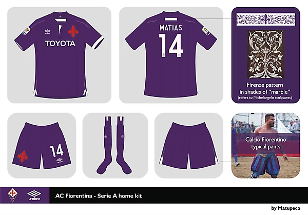 AC Fiorentina home kit Serie A