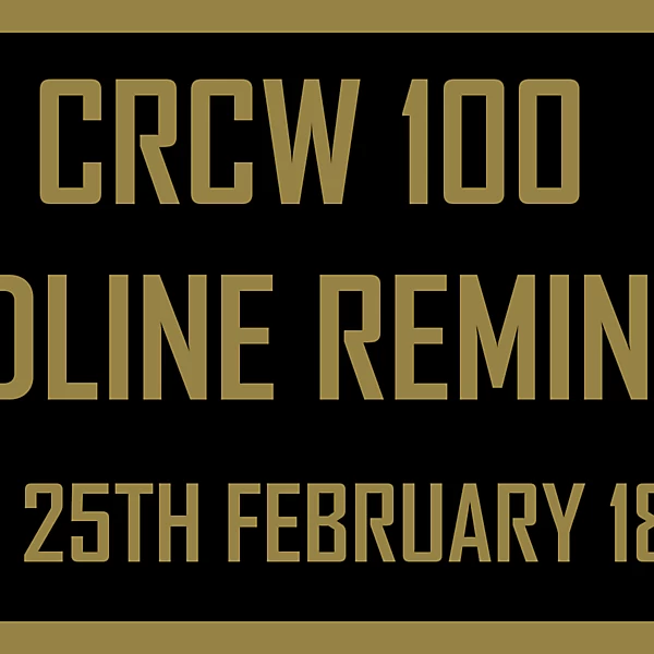 CRCW100 - DEADLINE REMINDER
