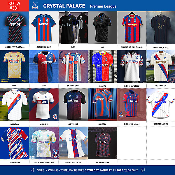 KOTW 381 - VOTING - CRYSTAL PALACE