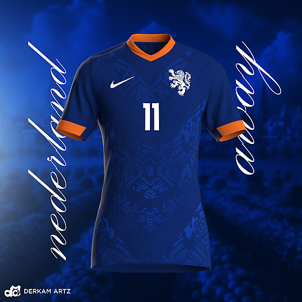 Netherlands x Nike - Away Kit Concept "oud blauw"