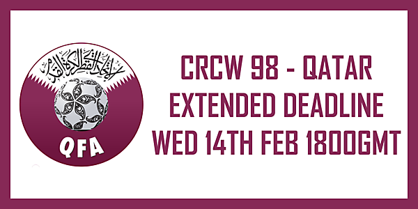 CRCW98 - DEADLINE EXTENSION