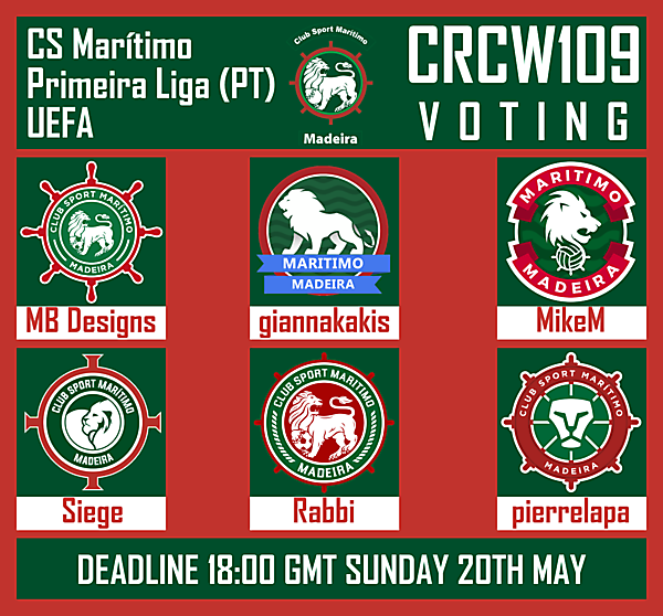 CRCW109 - VOTING [EXTENDED TO 27TH MAY]