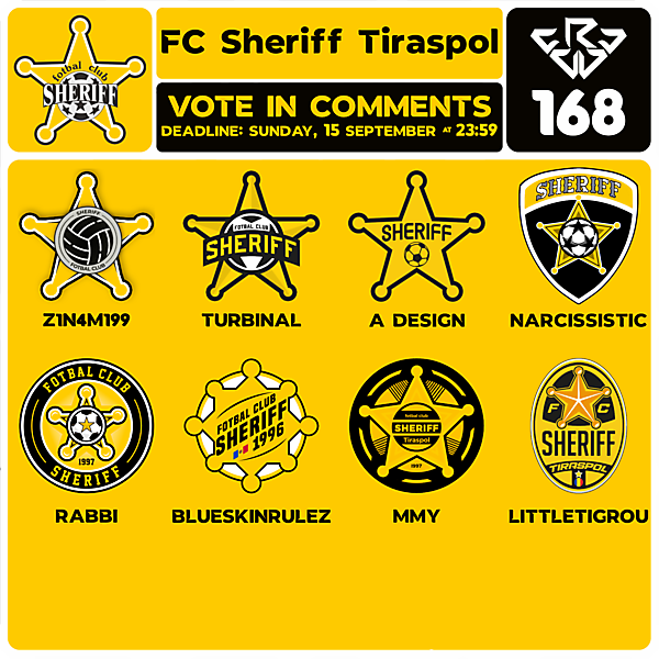 CRCW 168 VOTING - FC SHERIFF TIRASPOL