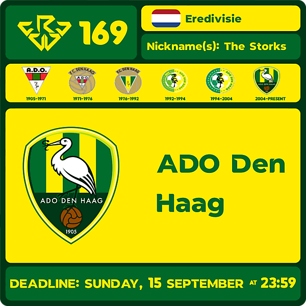CRCW 169 - ADO DEN HAAG