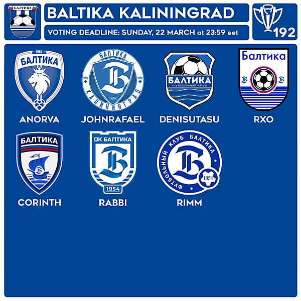 CRCW 192 VOTING - FC BALTIKA KALININGRAD