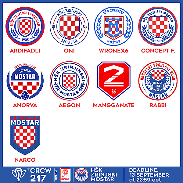 CRCW 217 VOTING - HŠK ZRINJSKI MOSTAR