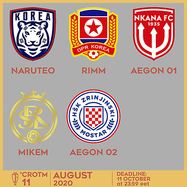 CROTM 11 VOTING - AUGUST