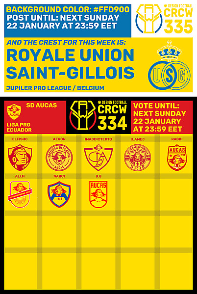 CRCW 335 - ENTRY PHASE - ROYALE UNION SAINT-GILLOISE  /  CRCW 334 - VOTING PHASE - SD AUCAS