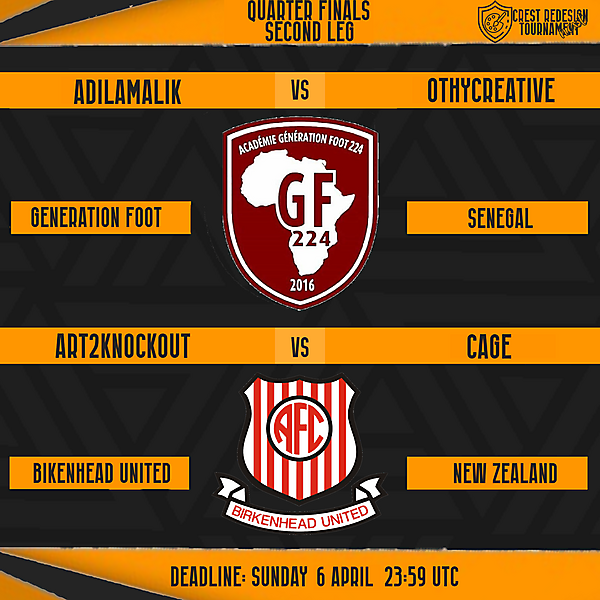 Quarter Finals Second Leg 1 & 2