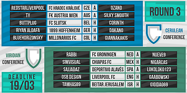 DFSL Round 3 Fixtures