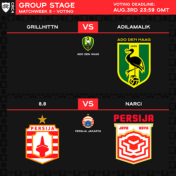 Group B - Matchweek 5 - Voting