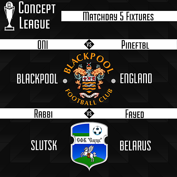 Premier League Matchday 5 Fixtures