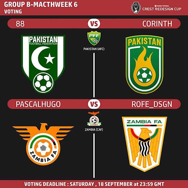Group B Matchweek 6 - Voting