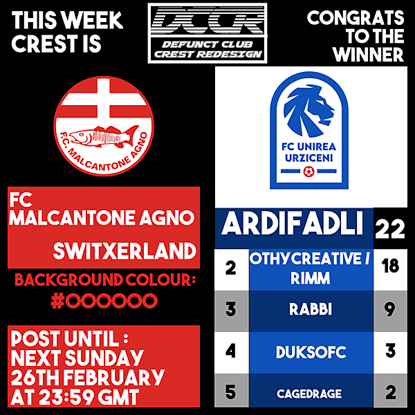 DCCR14 - FC Malcantone Agno