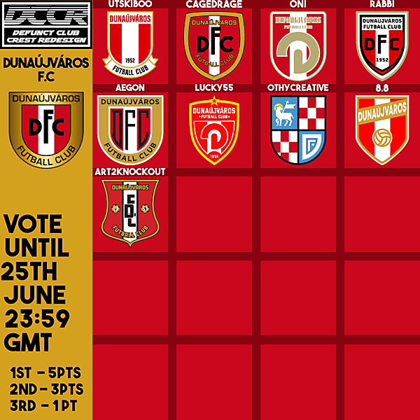 DCCR30 - Dunaújváros FC - Voting