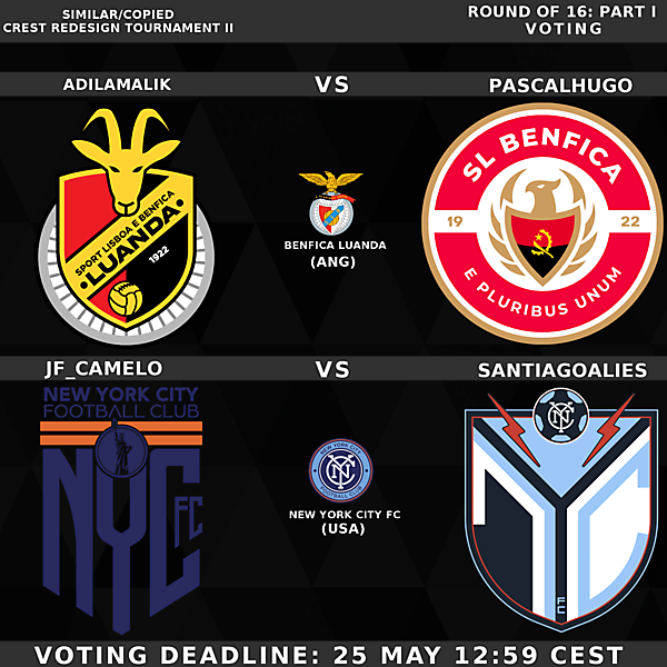 Round of 16 Part I Voting - Matches 1 & 2 RE-UPLOAD