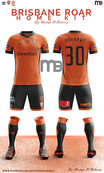 Brisbane Roar HOME KIT , By : Mostafa El-Bahrawy