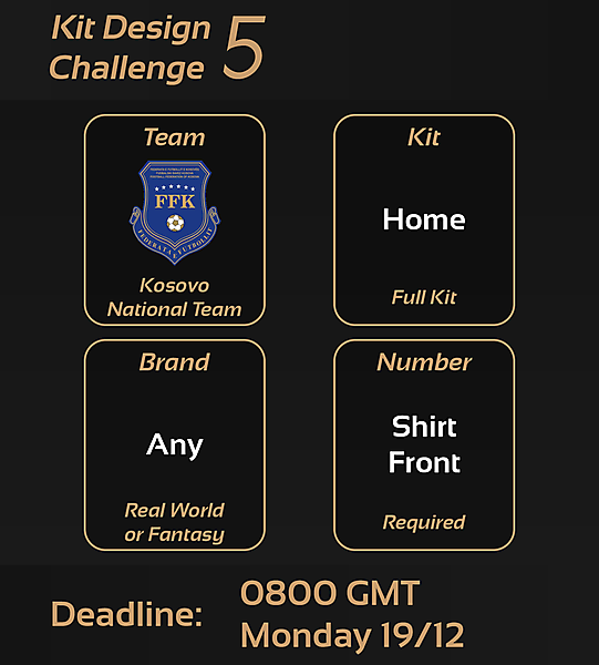 Kit Design Challenge: 5 - Kosovo Home Kit