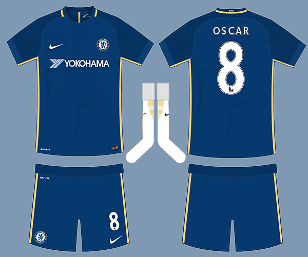 Chelsea 17-18 Nike Home Kit