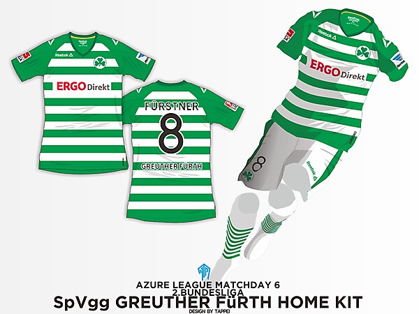SpVgg Greuther Furth Home Kit - Azure League Matchday 6