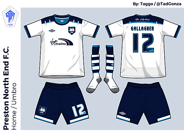 Preston NE FC Home kit - Azure League