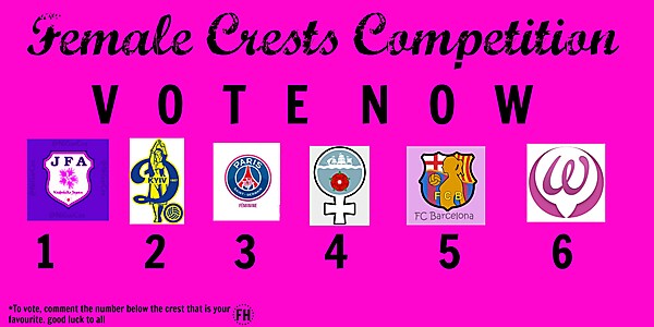 VOTE NOW _ FEMALE CRESTS COMPETITION