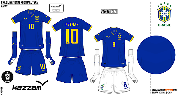Brazil Away - Copa América Design Football