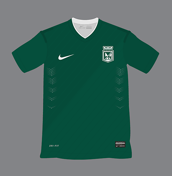 Atletico Nacional Home Kit Sponsorless