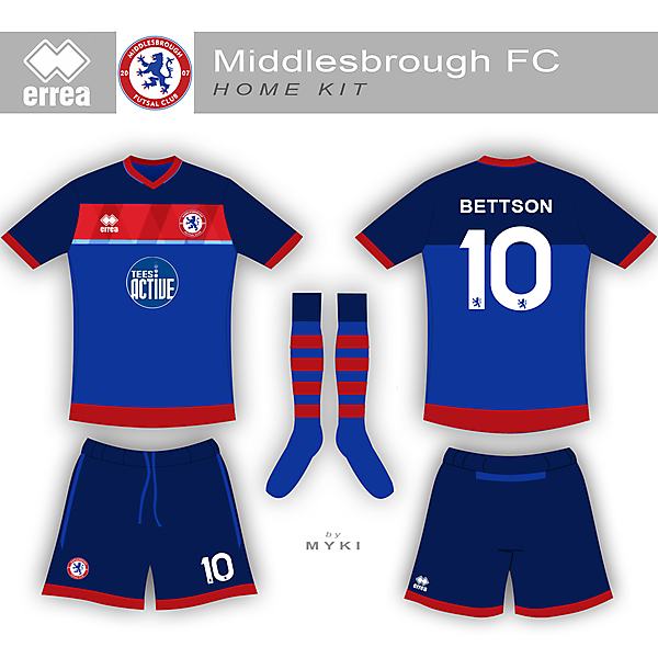 Middlesbrough Futsal Club Home Kit