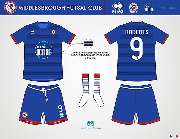 Errea Middlesbrough Futsal Club Home Kit #3