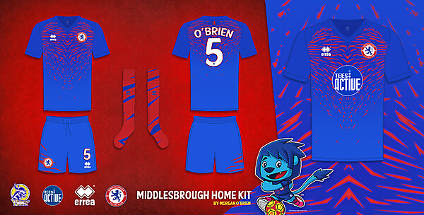 Middlesbrough Home Kit by Morgan OBrien
