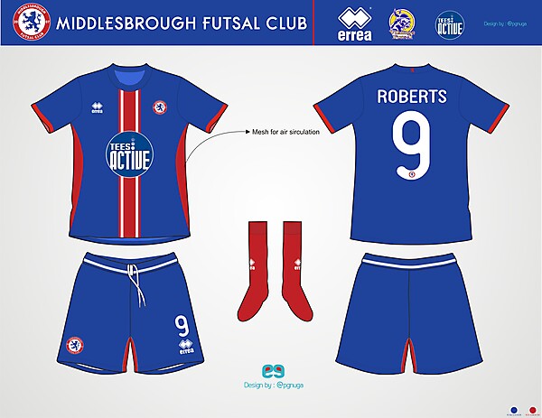Errea Middlesbrough Futsal Club Home Kit #4
