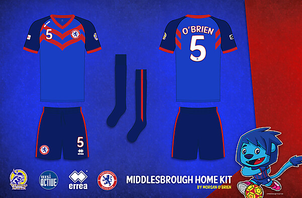 Middlesbrough Home Kit 006 by Morgan OBrien 