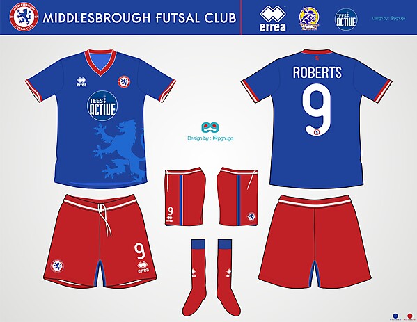 Errea Middlesbrough Futsal Club Home Kit #6