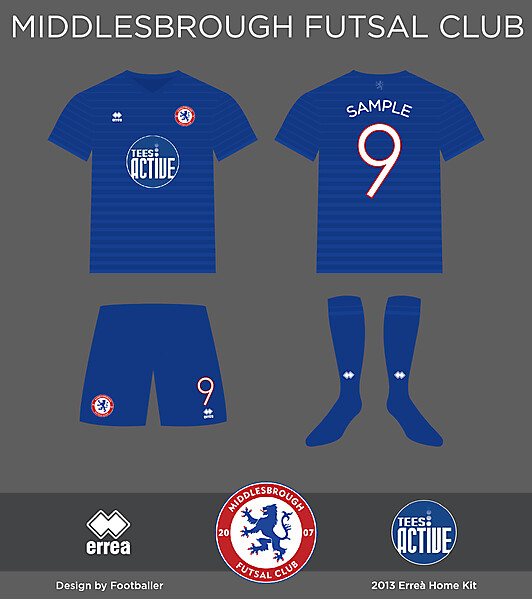 Middlesbrough Futsal Club Erreà Home Kit