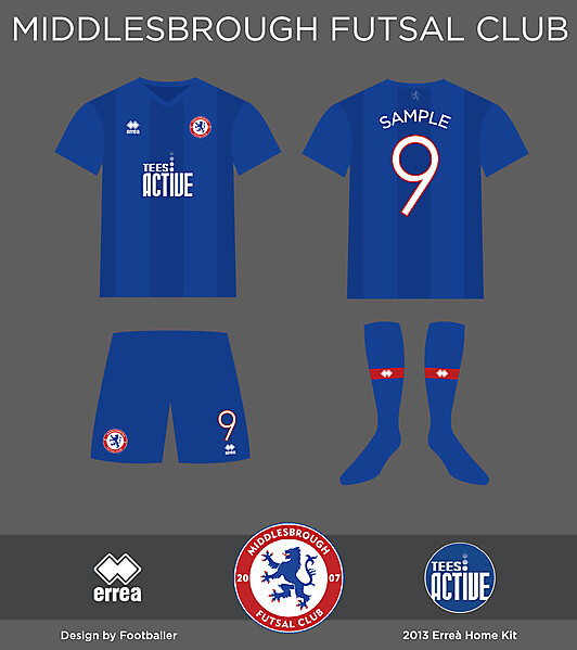 Middlesbrough Futsal Club Erreà Home Kit