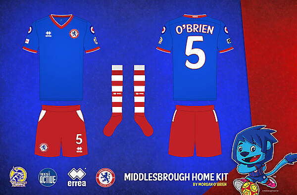 Middlesbrough Home Kit 010 Variant by Morgan OBrien