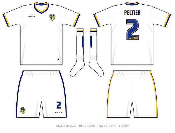 Leeds United home shirt - based on the 1960 version