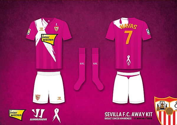 Sevilla F.C. Breast Cancer Away Kit by Morgan O\'Brien