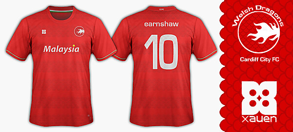 Cardiff City FC - Welsh Devils  Home kit
