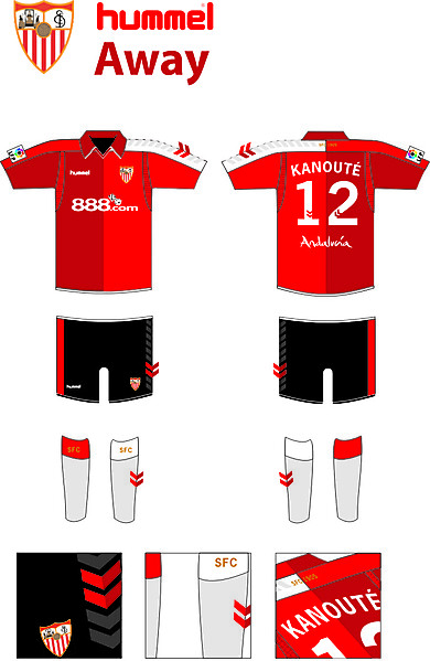 Sevilla Hummel Home, Away & GK