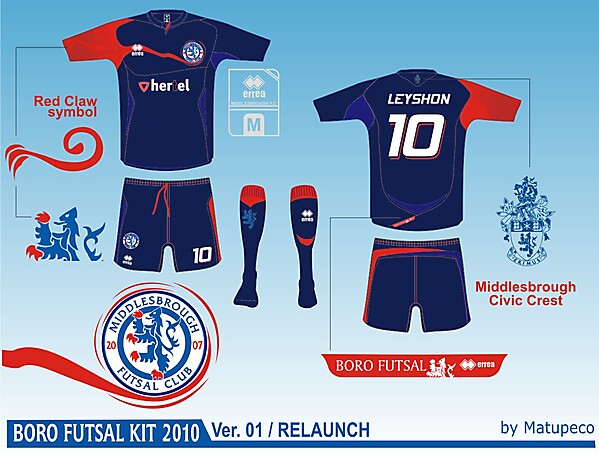 Middlesbrough Futsal Club Kit - Version .01 Relaunch
