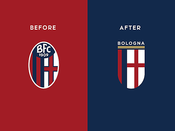 BOLOGNA REBRAND BEFORE AND AFTER