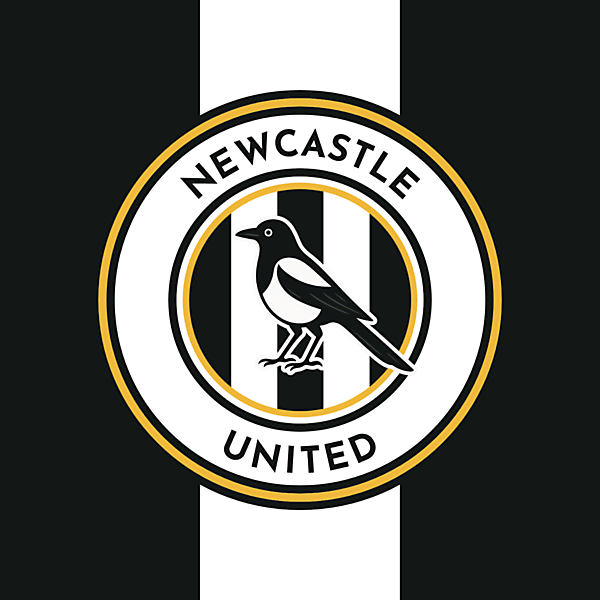 Newcastle United Concept Emblem – Magpie Core Identity
