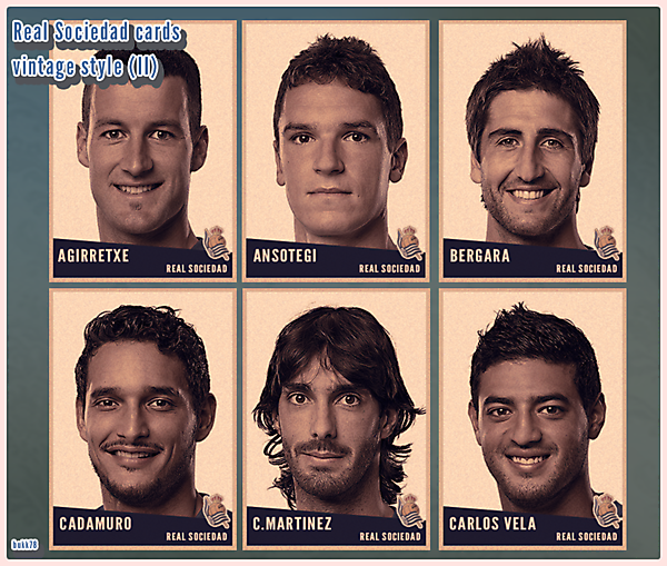 Real Sociedad cards vintage style (II)