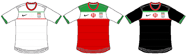Iran Nike Home, Away and Third